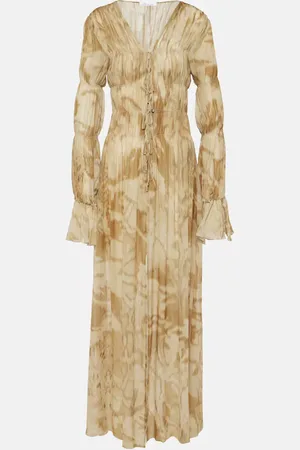 BLUMARINE Printed ruched maxi dress