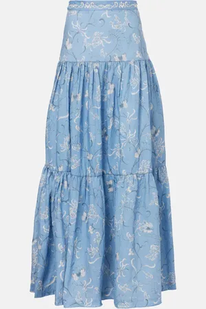 Agua by Agua Bendita Anis Lymanopoda floral linen maxi skirt
