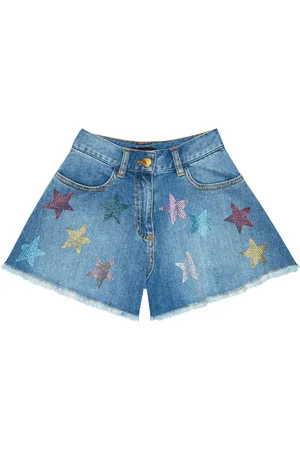 MONNALISA Printed denim skort