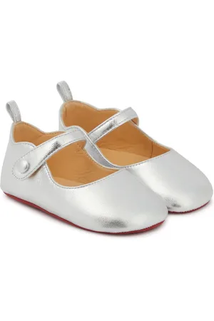 Christian Louboutin Baby Love Chick metallic leather ballet flats