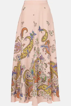 Etro Paisley silk crÃªpe de chine maxi skirt