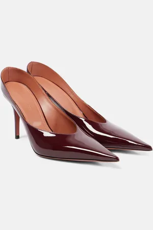 Amina Muaddi Anok 90 patent leather mules