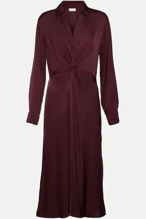Velvet Bettie satin midi dress