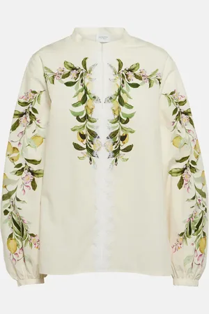 Giambattista Valli Embroidered cotton blouse