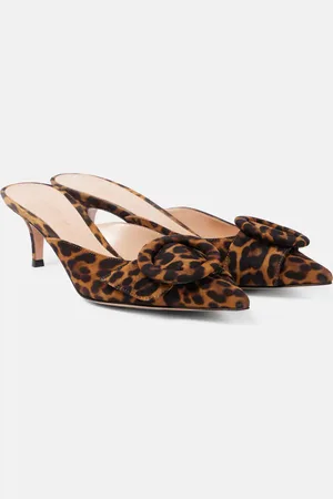 Gianvito Rossi Portofino 55 leopard-print suede mules