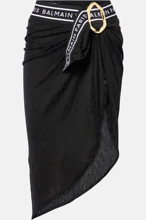 Balmain Logo beach cover-up