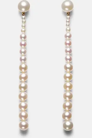 SOPHIE BILLE BRAHE Piazza 18kt gold drop earrings with freshwater pearls