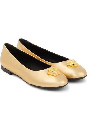 VERSACE La Medusa leather ballet flats