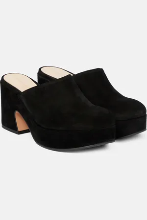 Gianvito Rossi Lyss suede platform clogs