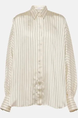 Brunello Cucinelli Striped satin blouse