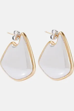 Bottega Veneta Fin Small 18kt gold-plated sterling earrings