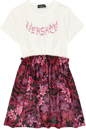 VERSACE Orchid Barocco printed dress