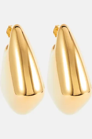 Bottega Veneta Fin Large 18kt -plated sterling silver earrings