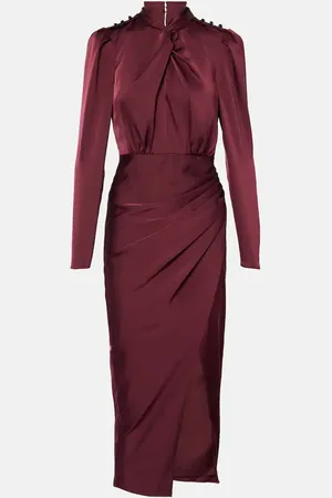 Self-Portrait Satin midi dress