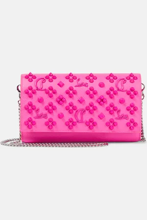 Christian Louboutin Paloma embellished leather wallet on chain