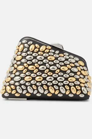 The Attico Midnight Mini embellished clutch