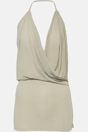 Rick Owens Draped cupro-blend tank top