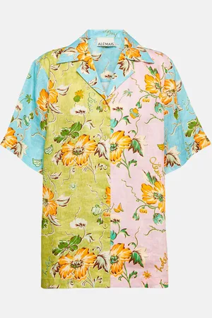 ALÉMAIS Mana floral patchwork linen shirt