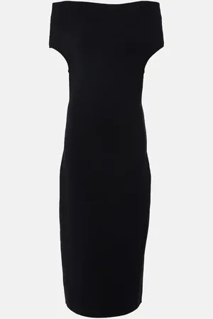 Totême Knitted off-shoulder midi dress