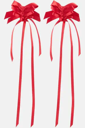 Simone Rocha Rosette Bow satin earrings