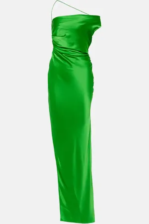 The Sei Asymmetric silk satin gown