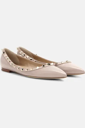 VALENTINO GARAVANI Rockstud leather ballet flats
