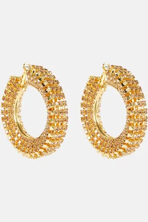 MAGDA BUTRYM Crystal-embellished hoop earrings