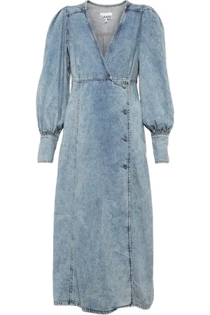 Ganni Denim midi dress