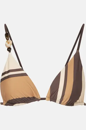 SIR Mahogany striped bikini top