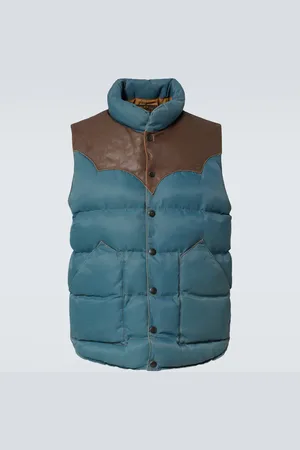 Ralph Lauren Stonely padded leather-trimmed vest
