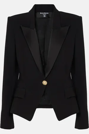 Balmain Single-breasted crÃªpe blazer