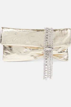 Jimmy Choo Zandra metallic leather clutch