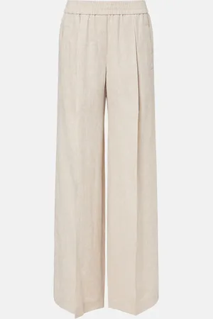 Brunello Cucinelli Linen wide-leg pants