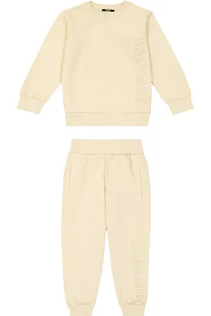 Balmain Cotton fleece sweatshirt and sweatpants set