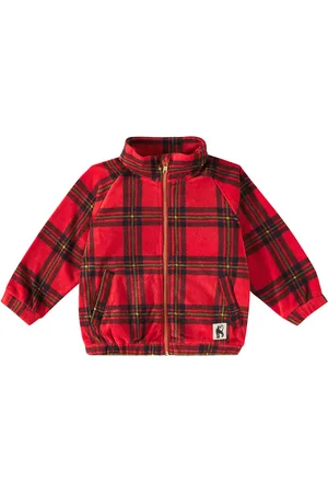 Mini Rodini Checked fleece jacket