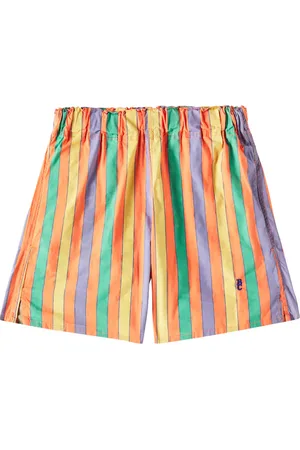 Bobo Choses Striped cotton-blend shorts