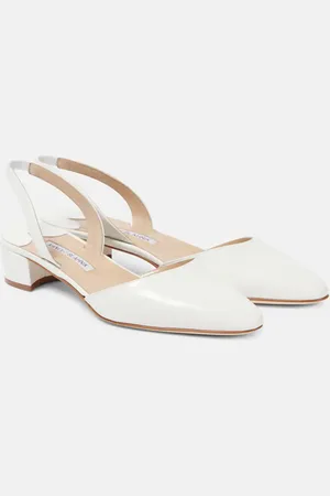 Manolo Blahnik Bridal Aspro 30 leather slingback pumps