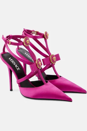 VERSACE Gianni bow-detail satin pumps