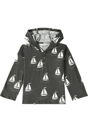Mini Rodini Sailing Boats printed cotton hoodie