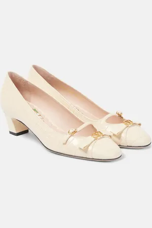 VALENTINO GARAVANI Bowow 45 croc-effect leather pumps