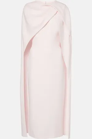 Safiyaa Oria ruffled crÃªpe midi dress