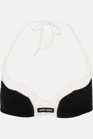 Miu Miu Crochet cotton bra top