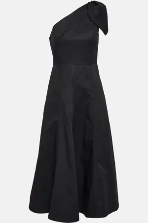 Roland Mouret One-shoulder cotton poplin midi dress