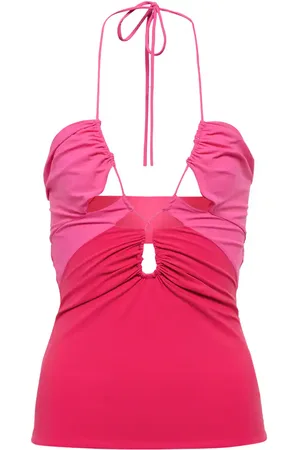 Nensi Dojaka Cutout halterneck top