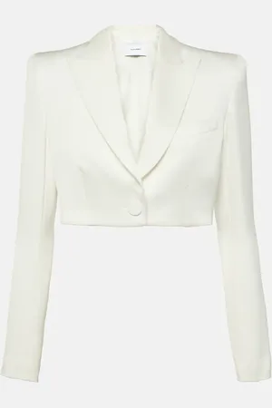 ALEX PERRY Cropped satin blazer