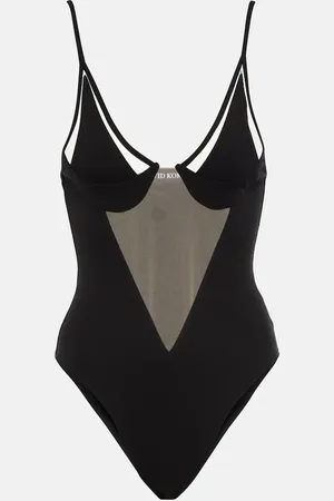 DAVID KOMA Mesh-paneled bodysuit