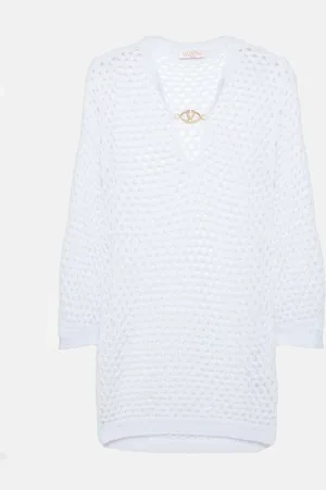 VALENTINO Fishnet beach dress