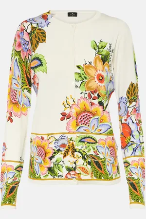 Etro Floral silk-blend top
