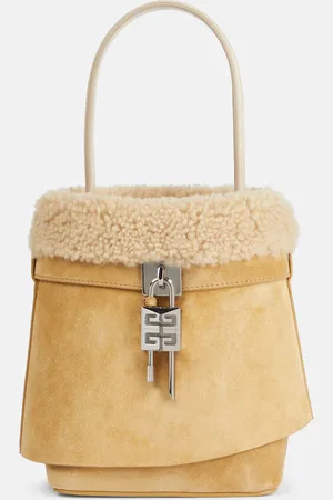 Givenchy Shark Lock Medium suede bucket bag
