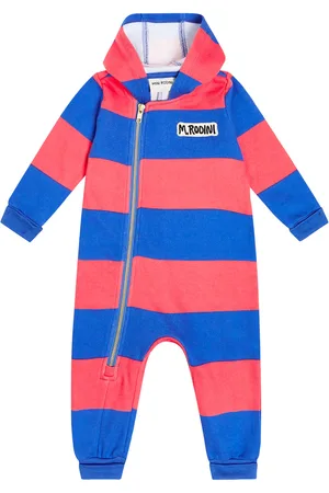 Mini Rodini Baby striped cotton jumpsuit